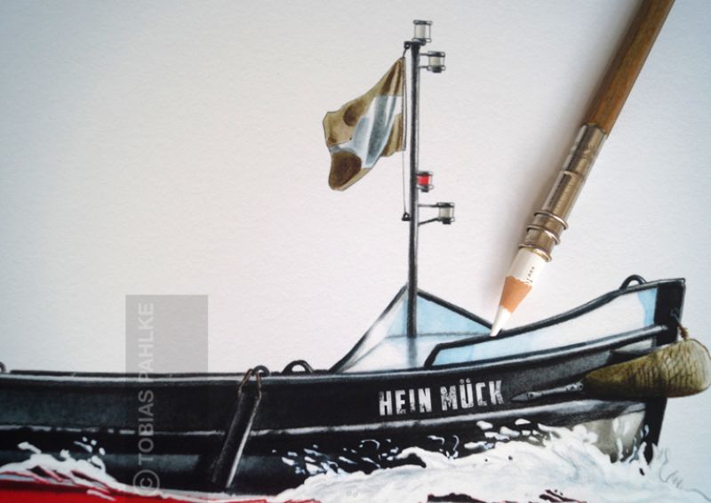 Festmacherboot  im Hamburger Hafen