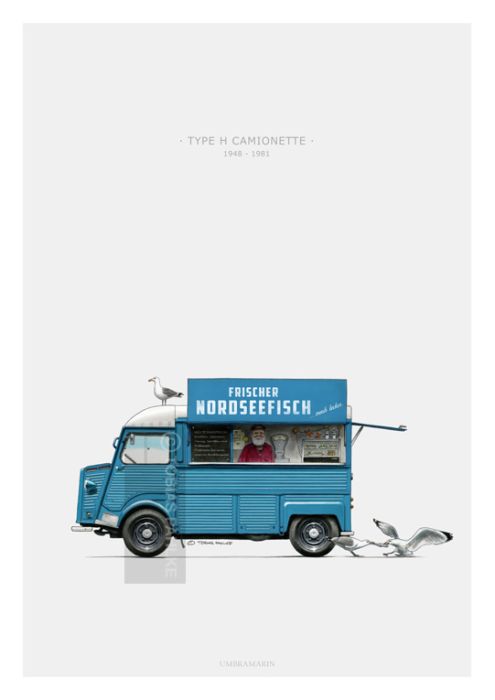 Fishmonger North Sea with seagulls