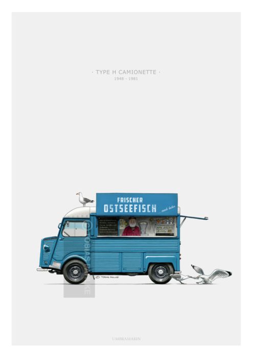 fishmonger Baltic Sea with seagulls