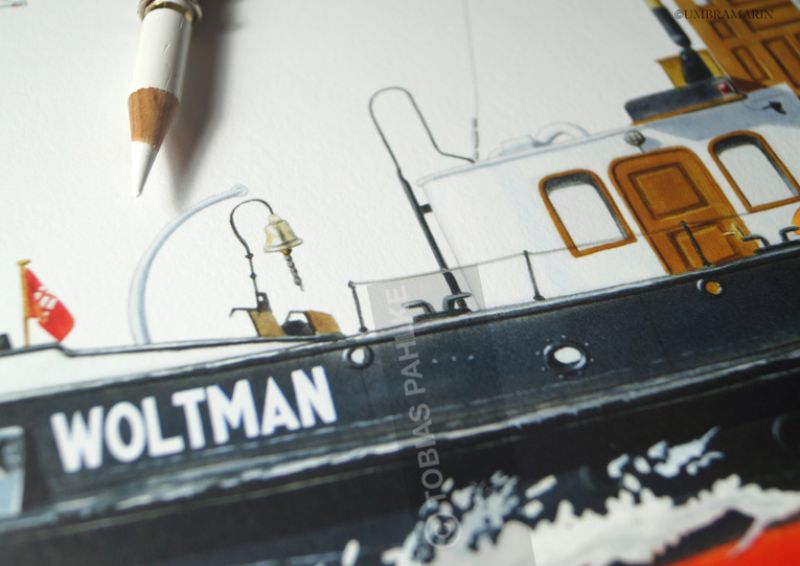 Tugboat Woltman with smoke 6