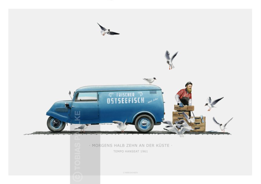 Fischhändler Ostsee mit Tempo Hanseat