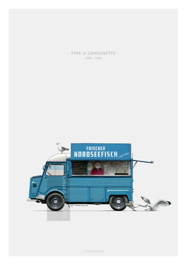 Fishmonger North Sea with seagulls