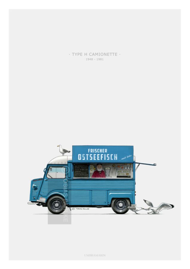 fishmonger Baltic Sea with seagulls
